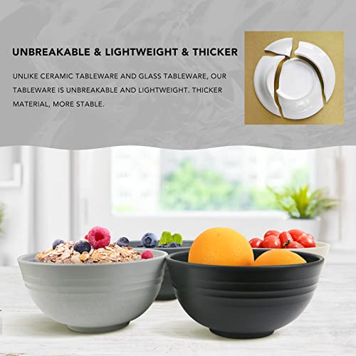Greenandlife 24Oz/4Pcs Lightweight & Unbreakable Wheat Straw Cereal Bowls - Noodle Fruit Soup Bowl Rice Bowls Dishwasher Microwave Safe, Non-Toxin, Bpa Free And Healthy #TOP2