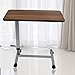 Overbed Table with Lockable Wheels, Liftable & Adjustable Top, Foldable Bed Desk for Hospital & Home Office Use, Sofa Laptop Desk