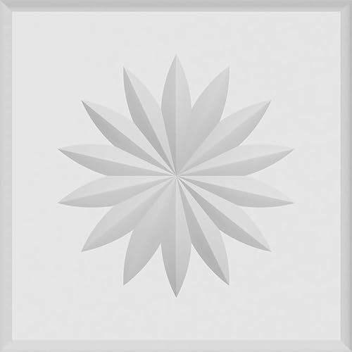 Miniatura 2 de Ekena Millwork ROSP060X060X100SDG11 Roseta estándar con borde redondeado, 6 pulgadas de ancho x 6 pulgadas de alto x 1 pulgadas de alto, PVC