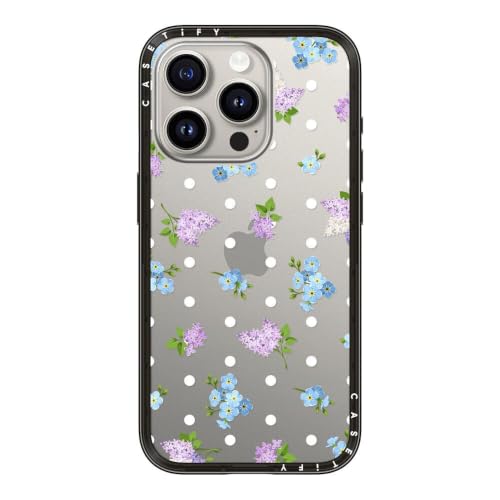 �yAmazon.co.jp����zCASETiFY �R���p�N�g iPhone 15 Pro �P�[�X [���^�y��/�ϏՌ�/�ČRMIL�K�i] - Blue Garden Dots - �N���A �u���b�N