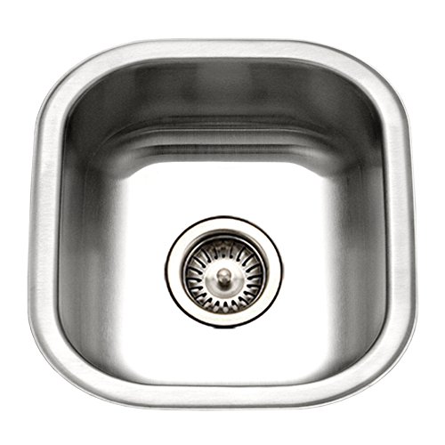 Houzer Ms-1708-1 Club Series Undermount Stainless Steel Square Bowl Bar/Prep Sink #TOP11