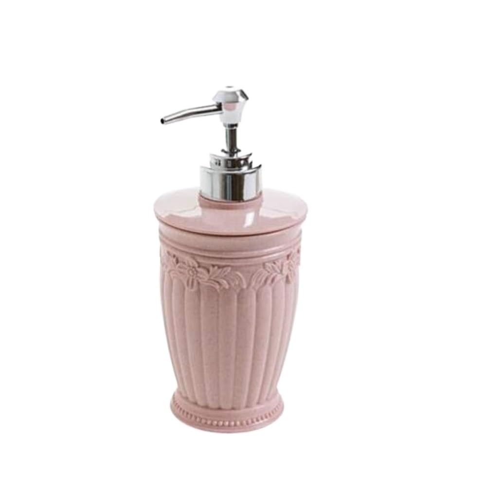 Dispensador Jabon Baño Ducha Dispensador De Jabón Y Loción, Botella Líquido Decorativa Vacía Rellenable con Bomba Dosificador Champu(Pink)
