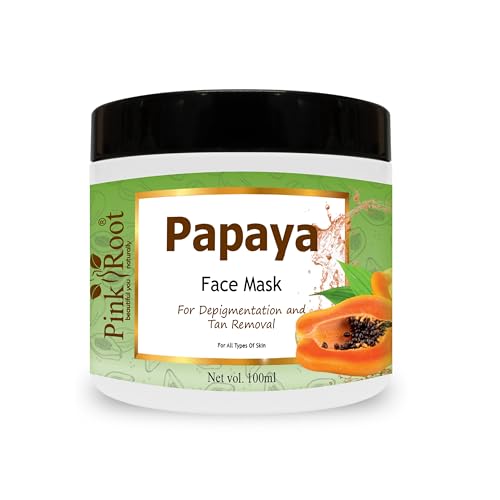 Image of Pink Root Papaya Mask Enriched with papaya extract 100ml, for Skin Brightening, Skin Hydration, Deep Cleansing, Moisturization & Nourishment