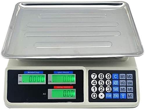 Báscula electrónica de alta precisión 30kg 5g blanca miniatura 1