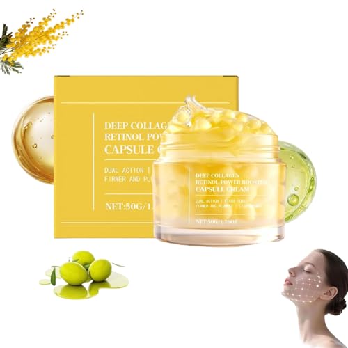 Deep Collagen Retinol Power Boosting Capsule Cream, Collagen Retinol Capsule Cream, Idratazione intensiva, Improve Firm & Elasticity, Brightening & Soring Skin, Suitable for All Skin Type (1PCS)