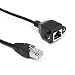 Produktbild Tutoy 0,3-3 m RJ45-Kabel Stecker auf Buchse Schraubmontage Ethernet LAN LAN-Verlängerungskabel -30 cm