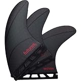 ショートボード用フィン FUTURES FIN フューチャーフィン TECHFLEX 2.0 EA Eric Arakawa エリック・アラカワ ショートボード フィン トライフィン 3枚セット (CARBON_BLACK, TECHFLEX2.0_EA)