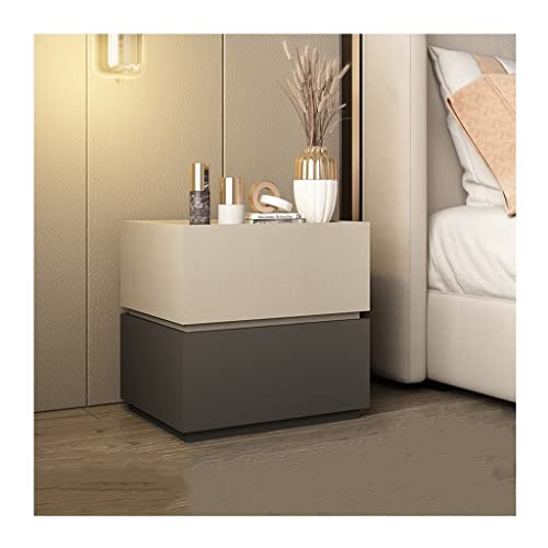 HJYBFA Minimalista Moderno con cajones Dobles: Elegante Mueble de Almacenamiento para Dormitorio, mesita de Noche compacta para el hogar, solución Esencial para la cabecera de la c