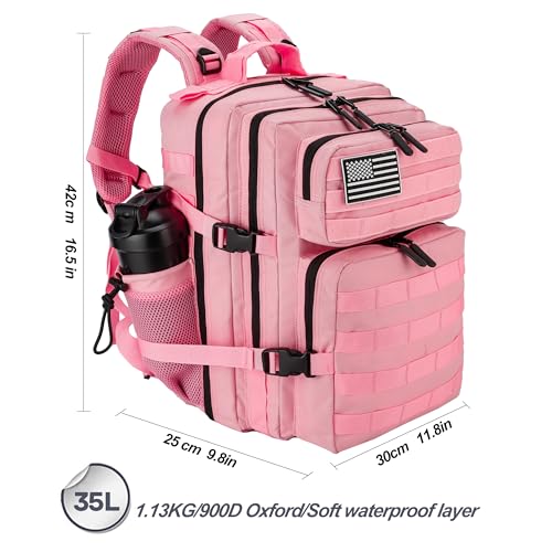 LHI Tactical Military Backpack for Men and Women 25L/35L Army Assault Pack Bag Small Rucksack with Bottle Holder - Image 4