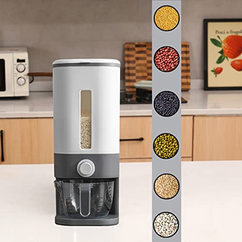 Sooyee 25 Lbs Rice Dispenser With Measuring Cup,Large Rice Container, Food Storage Containers For Rice, Corn,Soybean & Oatmeal,Airtight, Moisture Proof #TOP5