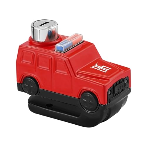 Charging Alarm Disc Brake Replacement Security Antitheft for Electric Bikes Bicycles Motorcycles Car Shape Charging Alarm Disc B