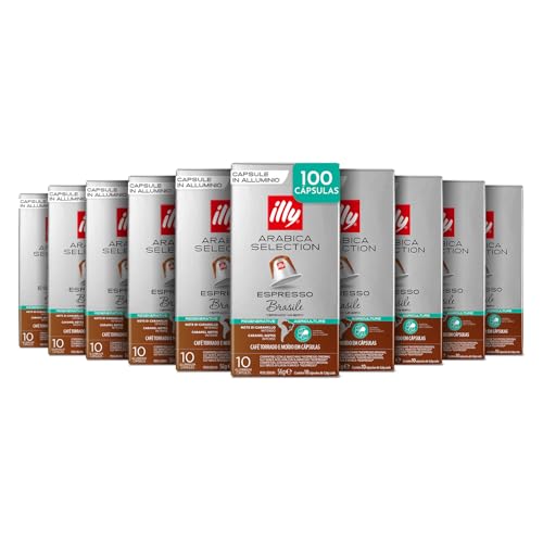 illy, Café en Cápsulas Compatibles BRASIL CERRADO MINEIRO, 100 Cápsulas