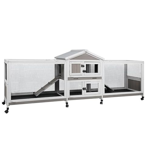 Gowoodhut Large Outdoor Rabbit Hutch Indoor Bunny Cage with Double Runs — $129.99 (13% off)