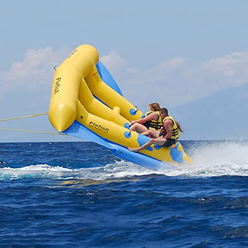 WLWLEO Towable Tubes 6 Person/seat Inflatable Flying Fish Banana Boat Water Sport Towables with Air Pump Raft Float Summer Water Game for Sea Ocean Lake,3 Tubes