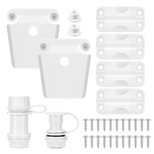Acxetx Cooler Replacement Parts Kit for Igloo Includes Ice Chest Plastic Hinges Latch Posts Threaded and Triple-Snap Drain Plug Compatible with Igloo Cooler Cooler Replacement Parts