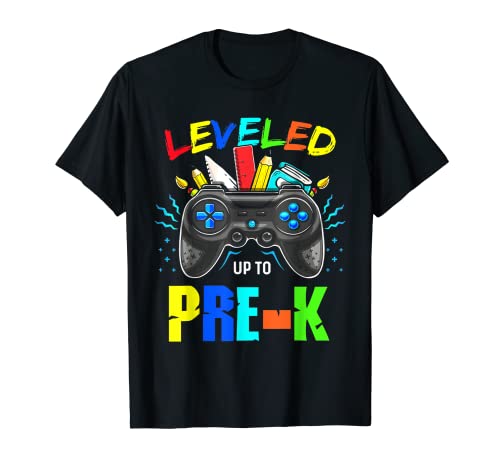 Niveled Up To Prek Gamer Back To School First Day Boys T-Shirt