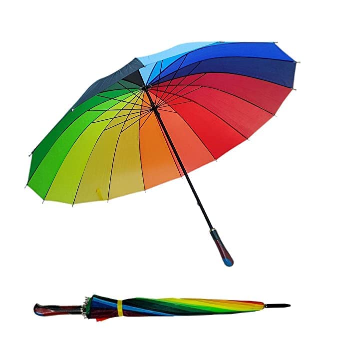 Ephemeral Rainbow Umbrella, Rainbow Umbrella Large, Compact, Windproof