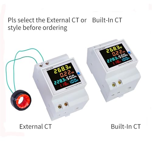 Voltmètre ampèremètre wattmètre AC 40-300V moniteur électricité rail DIN