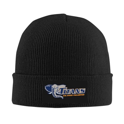 Cal State Fullerton Titans Beanie Cap for Men Women Slouchy Hats Skull Caps Black