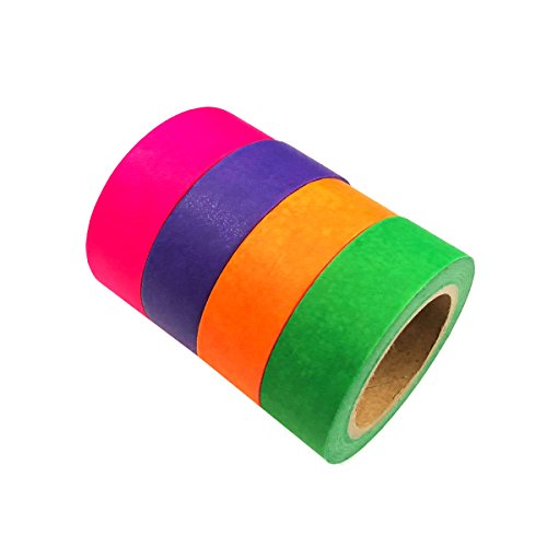 Wrapables Colorful Washi Masking Tape, Solid Neon Pink by allydrew - Used condition - Image 2