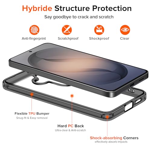 Image of ivoler 3-in-1 Case for Samsung Galaxy S26 5G 6.3 inch, Black