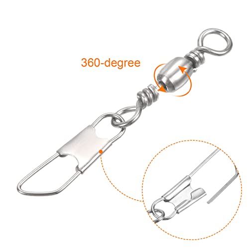 PATIKIL Fishing Barrel Swivel with Safety Snap - Image 4
