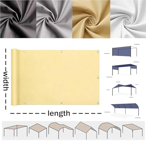 Voile d'ombrage imperméable extérieur jaune avec œillets et corde pour cour - 3