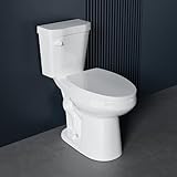 Miuara Elongated Tall Toilet 19 Inch for Bathroom 1.28 GPF Tornado Single Flush - Two Piece Comfort ADA High Toilet for Seniors, 19 Inch Bowl Height 20 Inch Seat Height, 12' Rough In, White