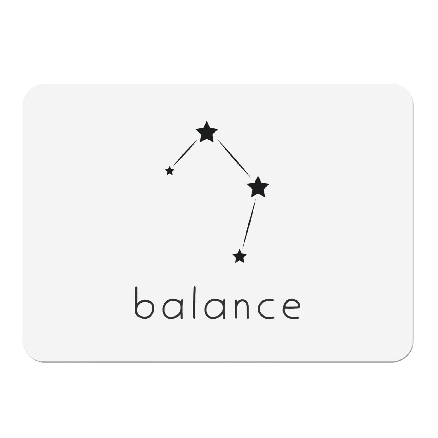 4 napperons blancs en liège grand format sur le thème constellation de la Balance