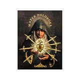NONBER Vintage Poster of The Statue of Our Lady of The Seven Sorrows In The Church of San Carlo In T