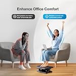 HUANUO Foot Rest for Under Desk at Work, Adjustable Footrest with Massage Texture and Roller, Ergonomic Foot Stool with 3 Height Position, 30 Degree Tilt Angle Adjustment for Home, Office - Image 4