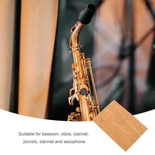 Bstinay 150x100x1.2mm Wood Color Saxophone Clarinet Neck Cork Sheet for Woodwinds Replacement Accessories Part