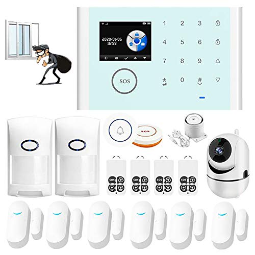Drahtloses GSM- und WLAN-Sicherheitsalarmsystem, Haus- und Geschäftseinbruchsicherheit, 100 kabellose Verteidigungszonen, mehrsprachige und englische