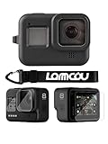✅【FUNDA DE SILICONA DE REPUESTO PARA HERO8 BLACK】 Funda de silicona Lammcou Personaliza tu HERO9 Black con esta funda de silicona premium. Use su cámara de acción alrededor de su cuello con el estuche y el cordón, o monte su cámara con el estuche puesto. Protección perfecta contra rasguños mientras viaja.