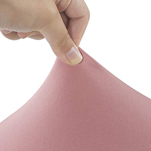 Image of Peomeise 2PCS 6FT Spandex Table Cover Rectangular Stretch Spandex Tablecloth (Dusty Rose,6FT)
