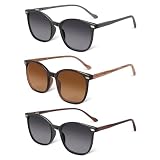 LADEESSE 3 Pack Reader Sunglasses for Women & Men, UV400 Protection Sun Reading Glasses for Outdoor -200