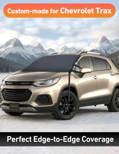 Image of EcoNour Car Snow Cover Compatible for Chevrolet Trax | Windshield Cover for Ice and Snow with S-Hook Straps | Heavy-Duty 600D Oxford Winter Car Cover, Waterproof & Anti-Slip