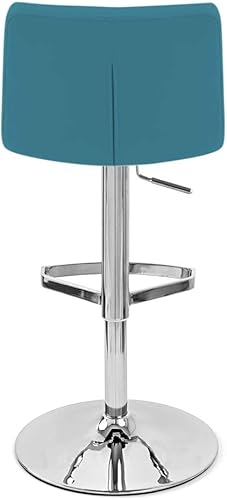 Miniatura 6 de Zuri Furniture Lattice - Taburete giratorio de altura ajustable sin brazos con base cromada, color gris pardo