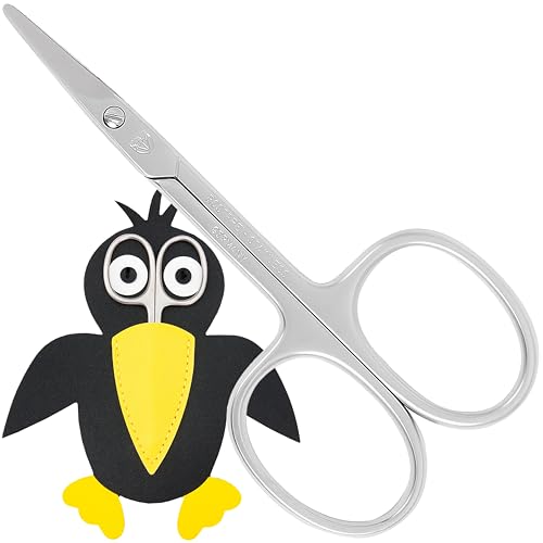3 Swords Germany - Baby Nail Scissors Safety Scissors with round tips for Children - Babies - toddlers - Infants with Funny Bird case 'Corbi' - Stainless Steel Brand Quality Made in Germany (555)