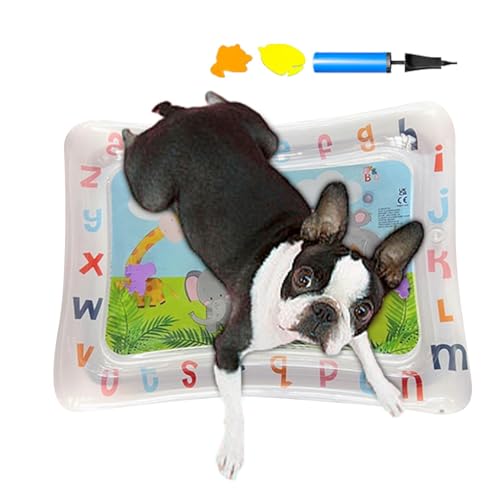 Alfombrilla con sensor de agua para gatos, alfombrilla de juego de agua para gatos, alfombrilla de agua Cool Comfort Sensory Pad - Colchoneta hinchable para dormir, juguete interactivo para gatos