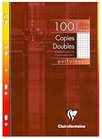 Clairefontaine 47222C Packung Kanzleibögen DIN A4 (gelocht, 50 Blatt, kariert mit Rand) 1 Pack weiß