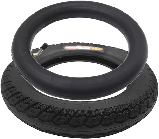 12 1/2x2 1/4 Replacement Tire and Inner Tube Set, Black, Compatible with Strollers and Small Bikes