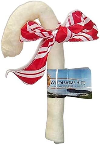 Wholesome Hide Usa Rawhide Candy Cane, 10" L