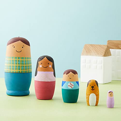 Juvale 5 Piece Set Of Unpainted Blank Russian Nesting Dolls For Diy Crafts, Art Projects #TOP1