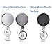 FUREEY Badge Holder Reel Clip Retractable, 3 Pcs Heavy Duty Retractable Badge Reels with Keyrings and ID Holder Strap for Name Card Keychain - Belt Clip, 27 inches Steel Wire Cord