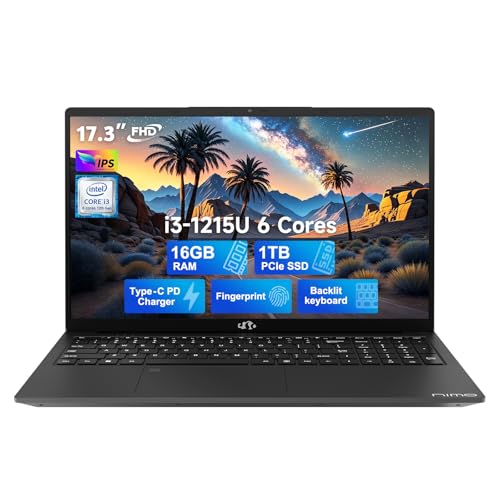 NIMO 17.3C` IPS FHD-rWlXbvgbvAIntel 6 Core i3-1215U 16GB RAM 1TB SSD (Beat i5-1135G7Aő4.4GHz) m[gp\R wobNCgtL[{[ht 65W T