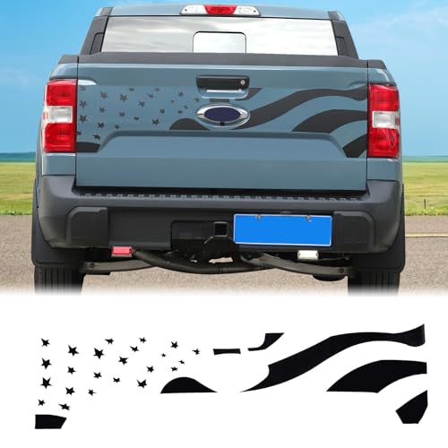 Image of Aunginsy Trunk Tailgate Panel Decal Sticker Wrap Compatible with Ford Maverick 2022-2024 Pickup Trunk Tailgate Door Panel Black Graphics Precut Vinyl Decal Decorative Sticker Protection Accessories