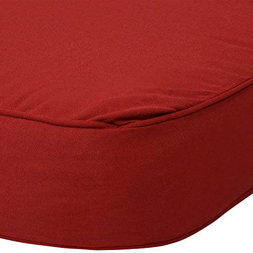 Sunnydaze Back And Seat Cushion Set For Indoor/Outdoor Furniture - 2-Piece Replacement Cushions For Deep Seating Patio Chair - Outside Pads For Porch, Deck And Garden Seats - Red #TOP4
