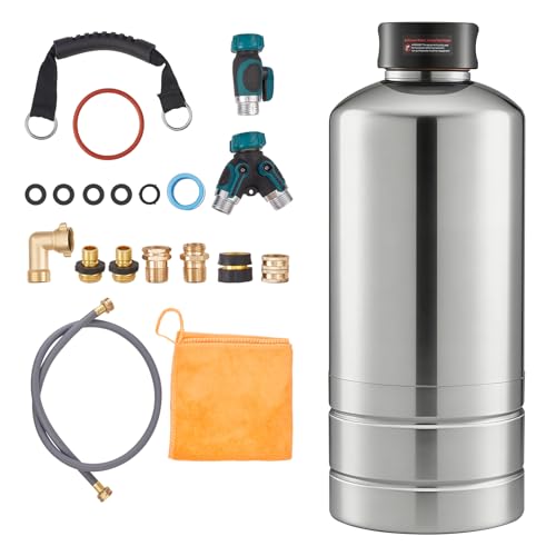 Image of EVOR RV Water Softener, 16,000 Grain, Portable Water Softener with NPT 3 /4 inch Fittings, Food-Grade Resin, Stainless Steel, Quick Connect, for RVs, Trailers, Boats, Mobile Car Washing, Pressure Washing