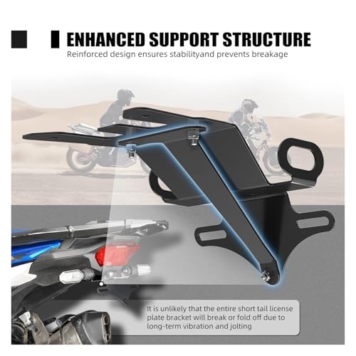 Plaque immatriculation cassée ? Support arrière avec lampe CRF1100L - 5
